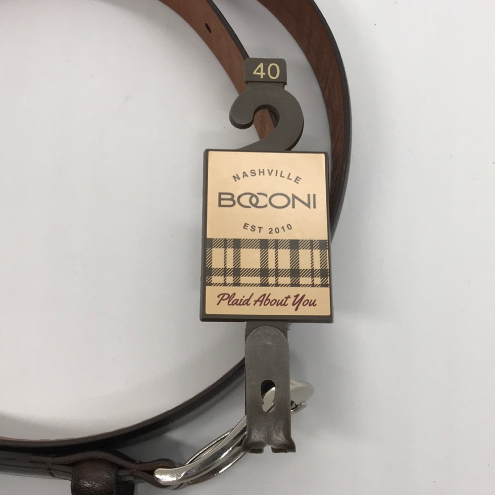 Only 1 Left! Boconi Leather Men’s Belt, Size 40 - Picture 3 of 3